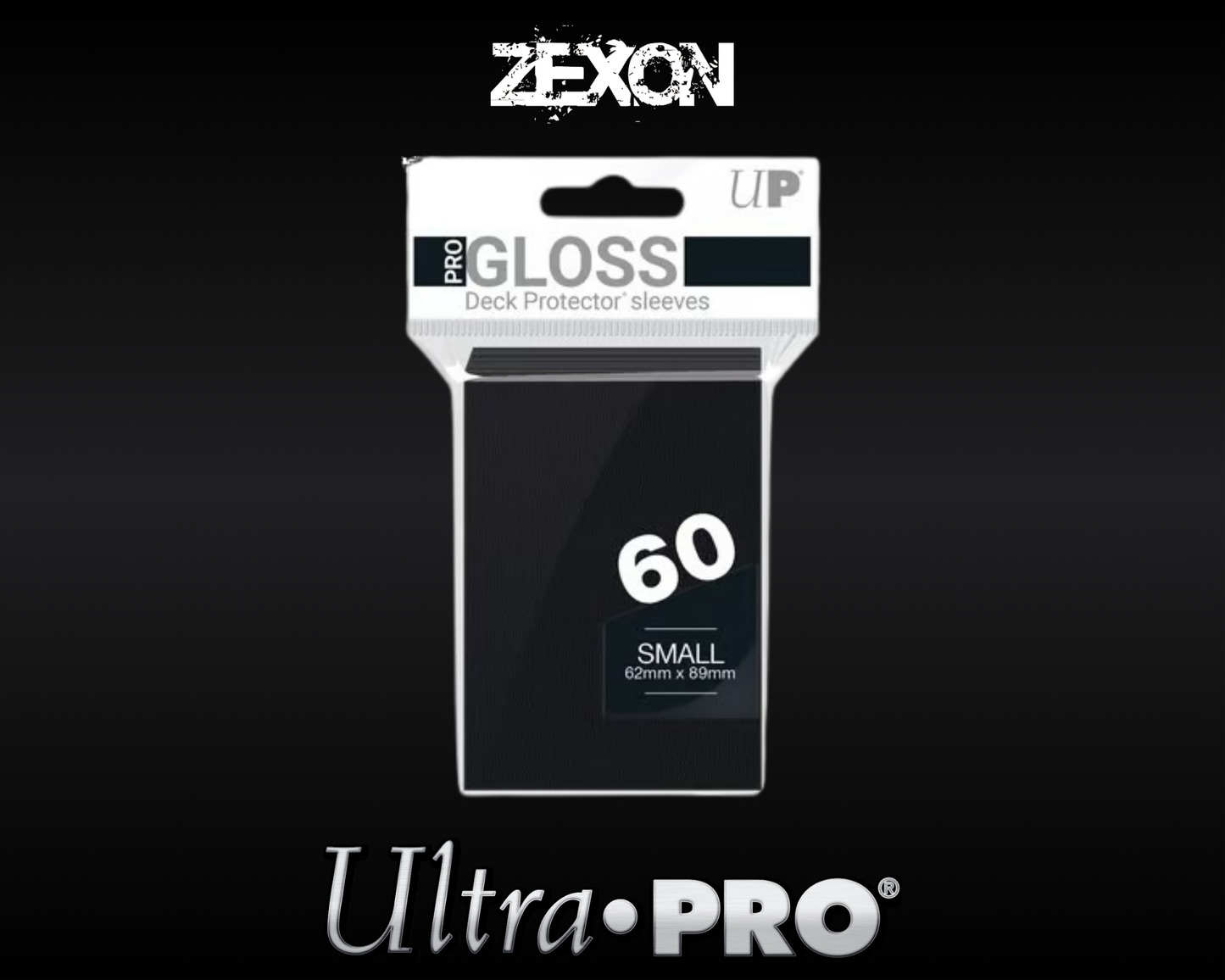 Ultra-Pro - 60 Sleeves Small Gloss - Noir