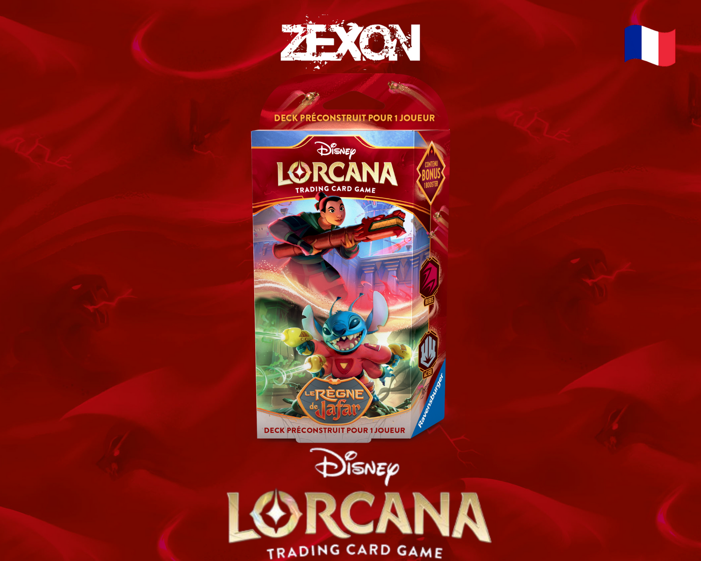 Disney LORCANA Set8 : Deck de démarrage Rubis & Acier
