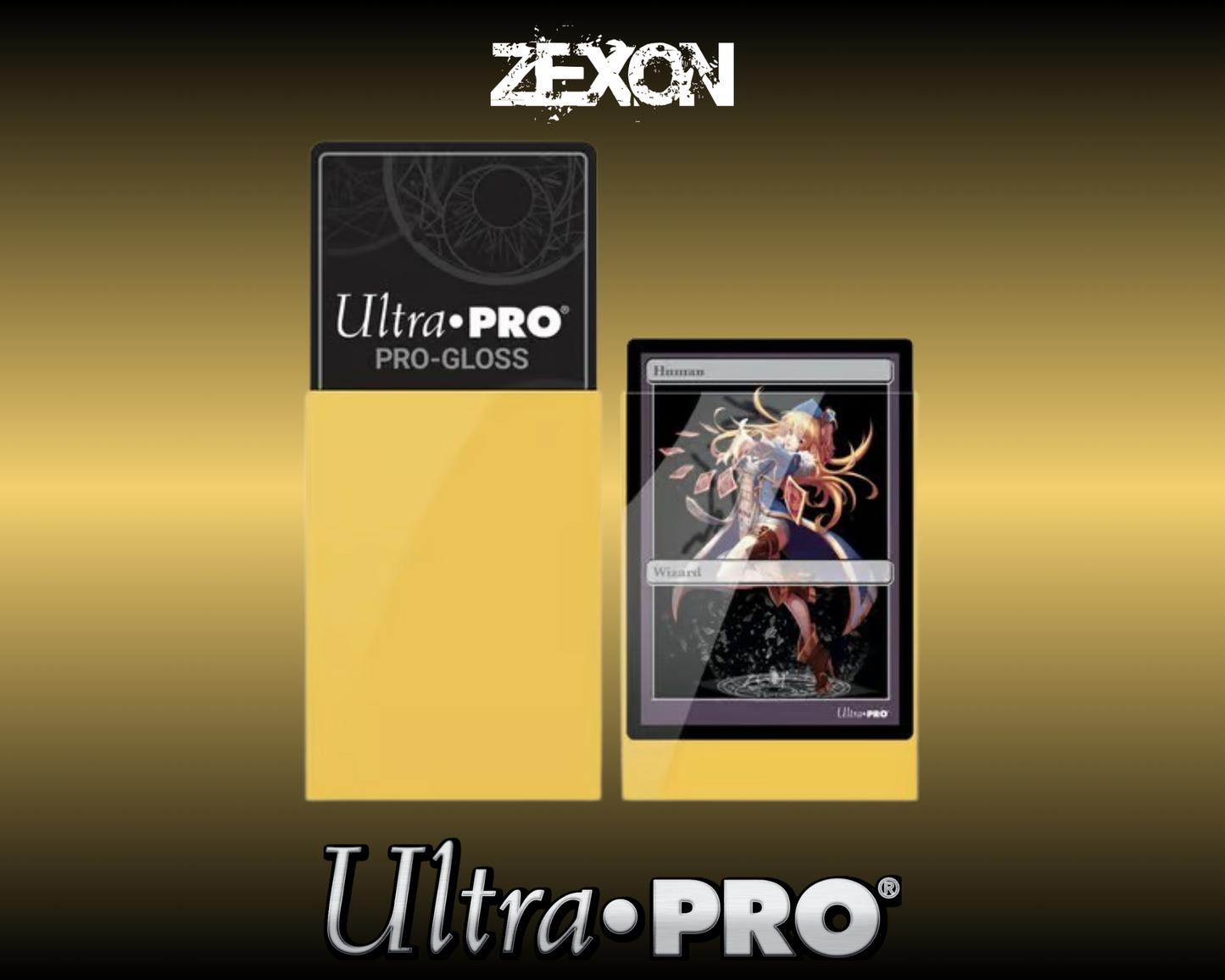 Ultra-Pro - 60 Sleeves Small Gloss - Jaune