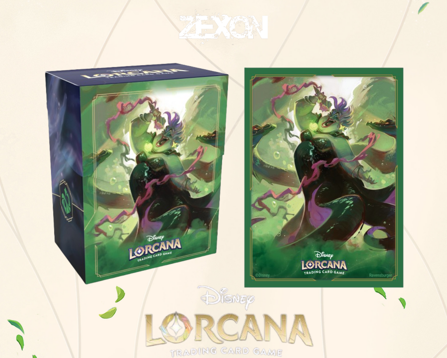 Disney LORCANA Set7 : Lot Sleeves+ DeckBox Ursula