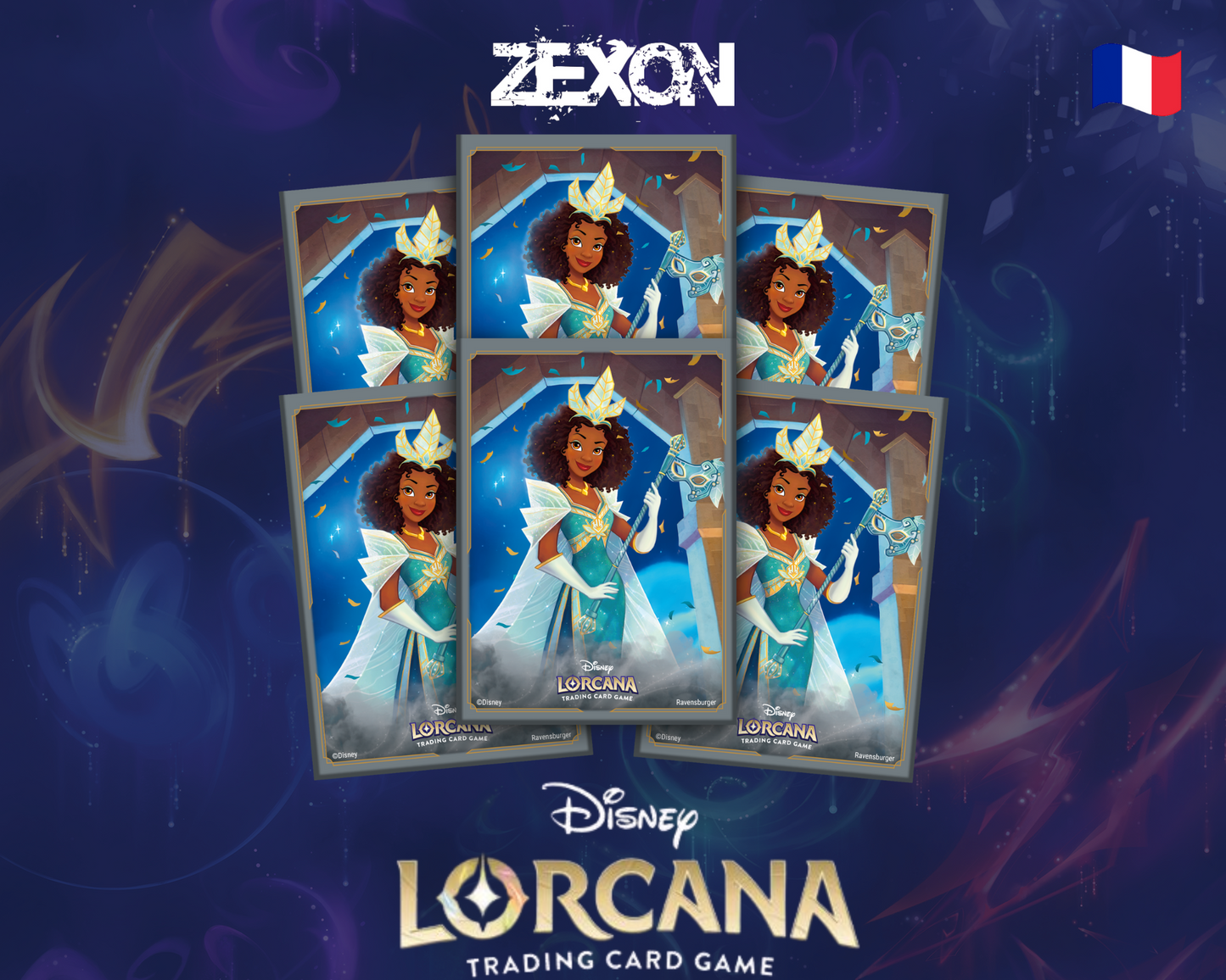 Disney LORCANA Set5 : Lot Sleeves+ DeckBox Tiana