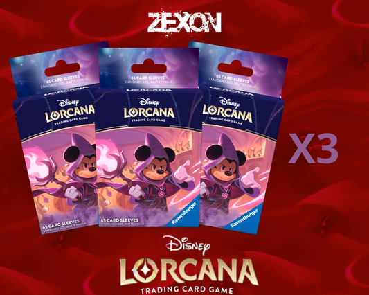Disney LORCANA Set8 : Lot 3x65 Sleeves Mickey