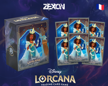 Disney LORCANA Set5 : Lot Sleeves+ DeckBox Tiana