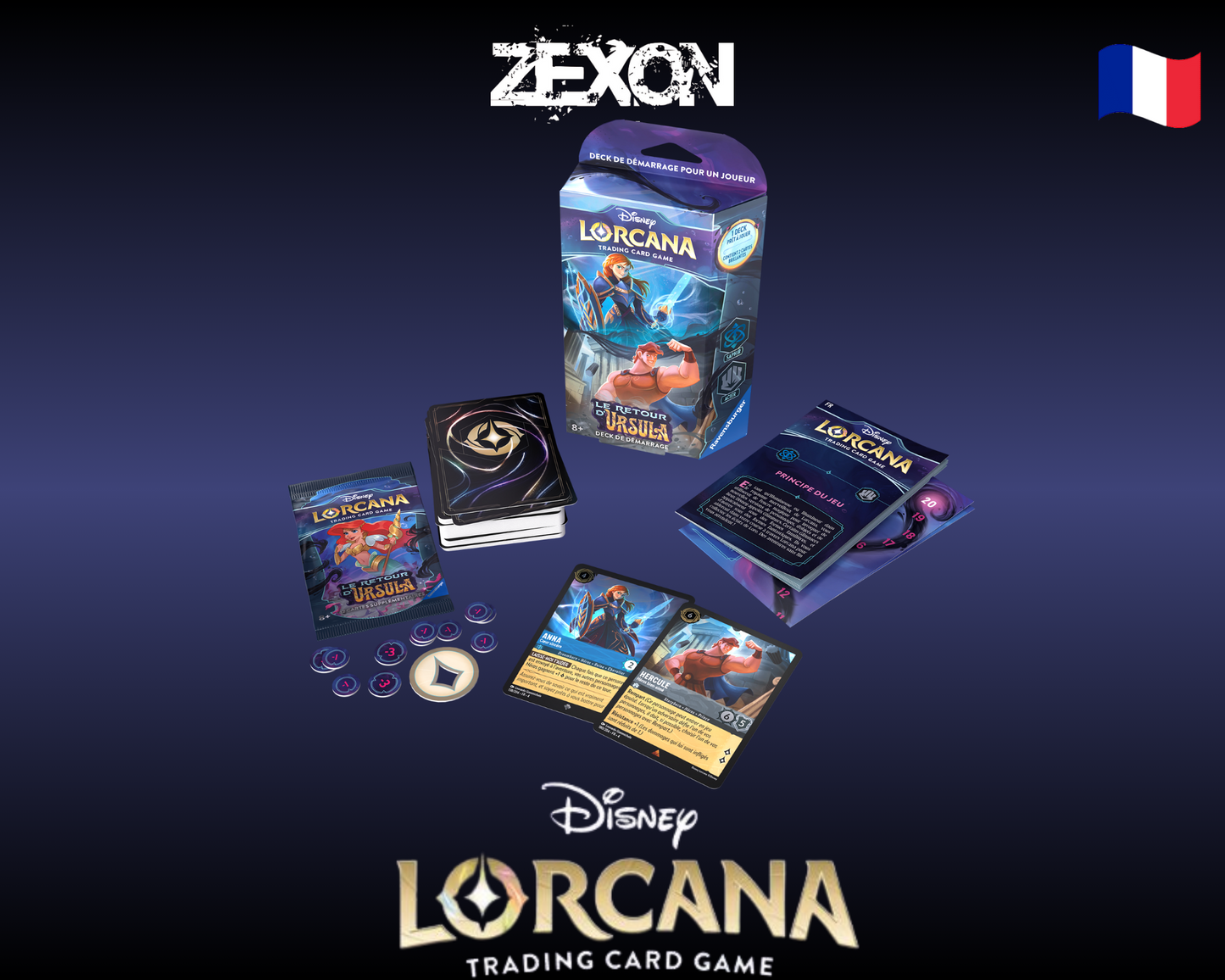 Disney Lorcana set4 : Deck de démarrage Anna & Hercule