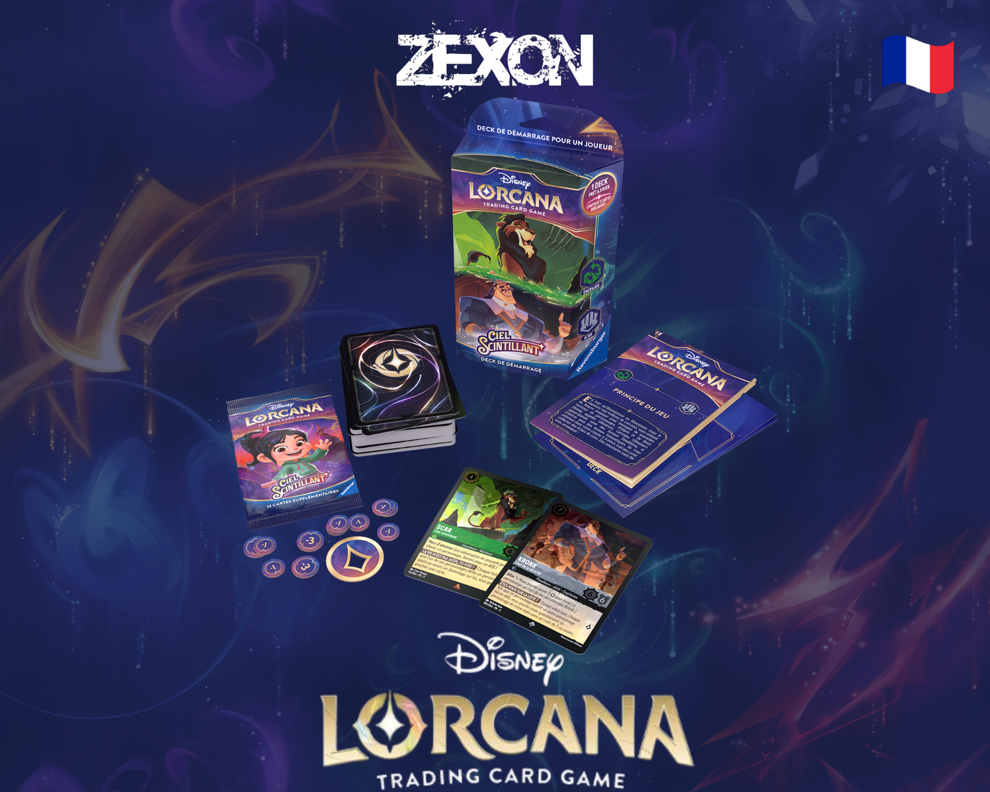 Disney LORCANA Set5: Deck de démarrage Emeraude & Acier