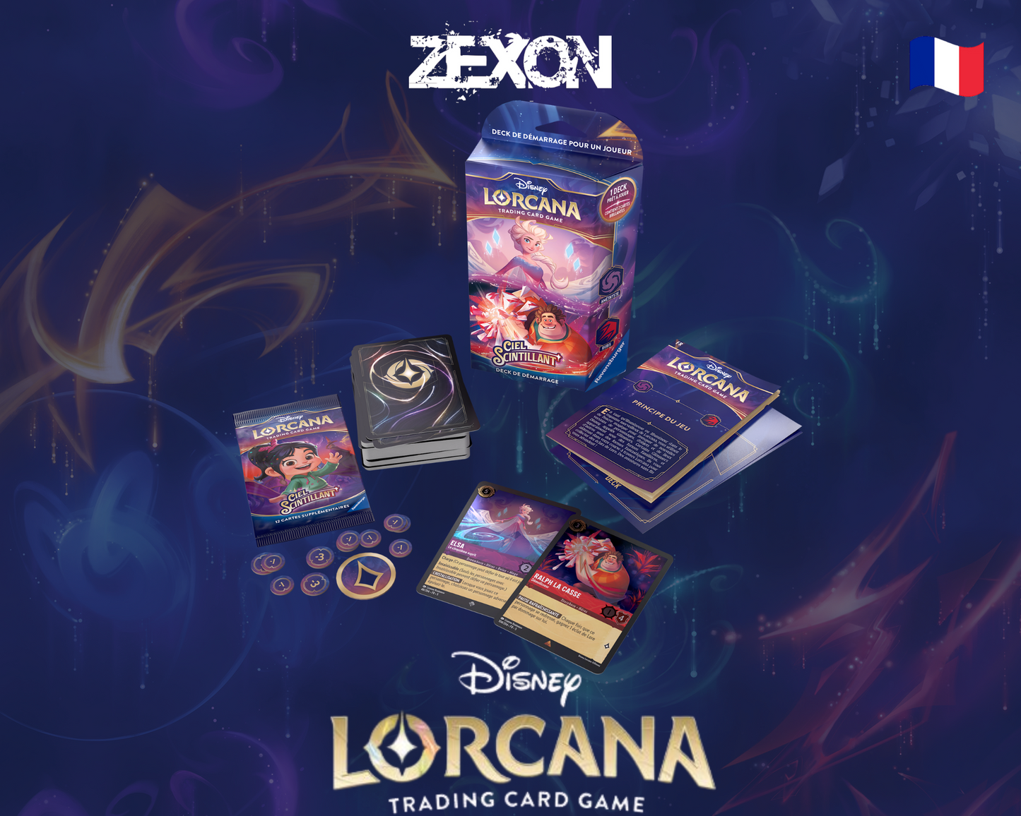 Disney LORCANA Set5: Deck de démarrage Améthyste & Rubis