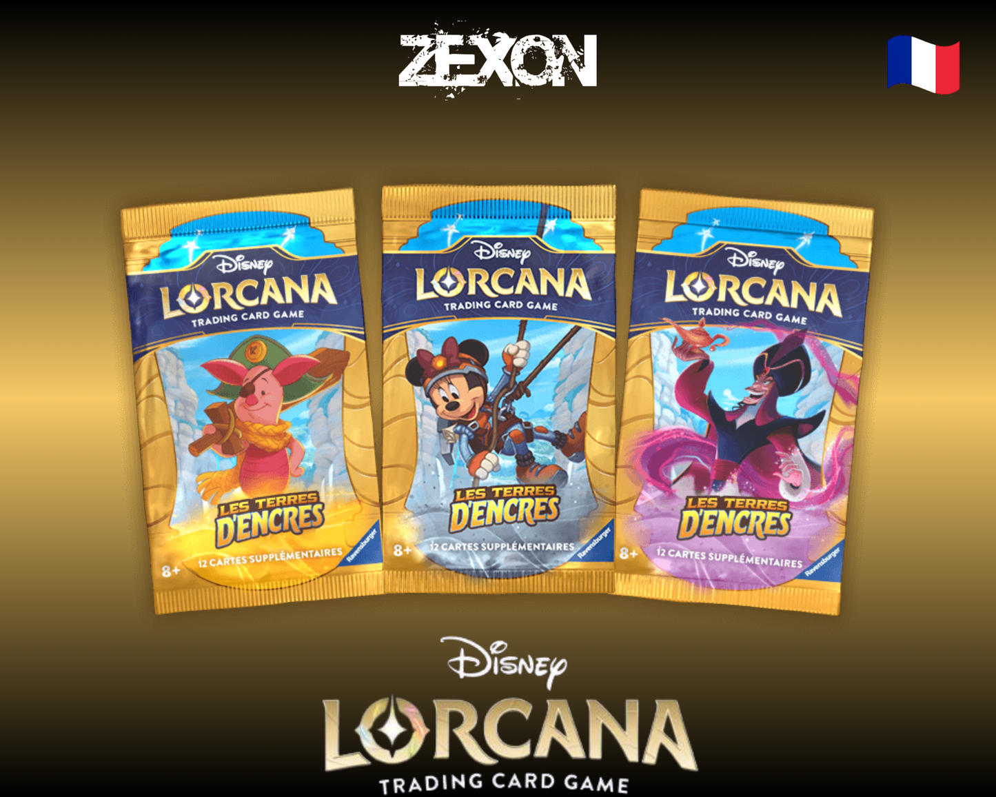 Disney Lorcana set3: Lot de 3 Boosters différents