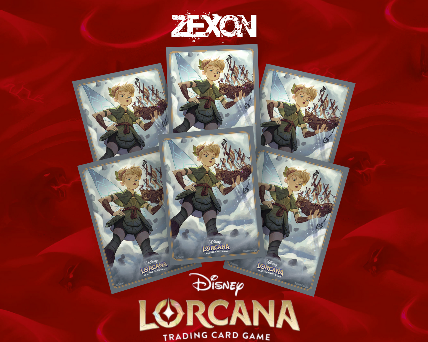 Disney LORCANA Set8 : Lot Sleeves+ DeckBox La Fée Clochette